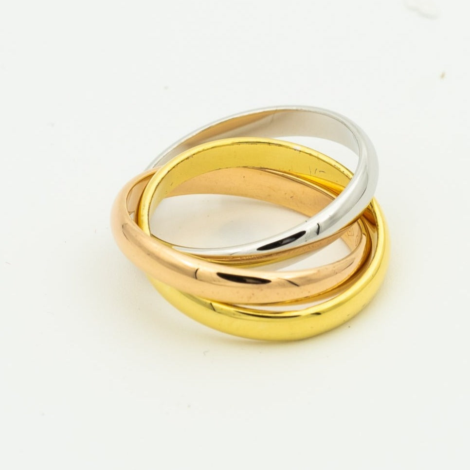 [Love's Uplift]TRINITY RING GOLD PINK GOLD SILVER