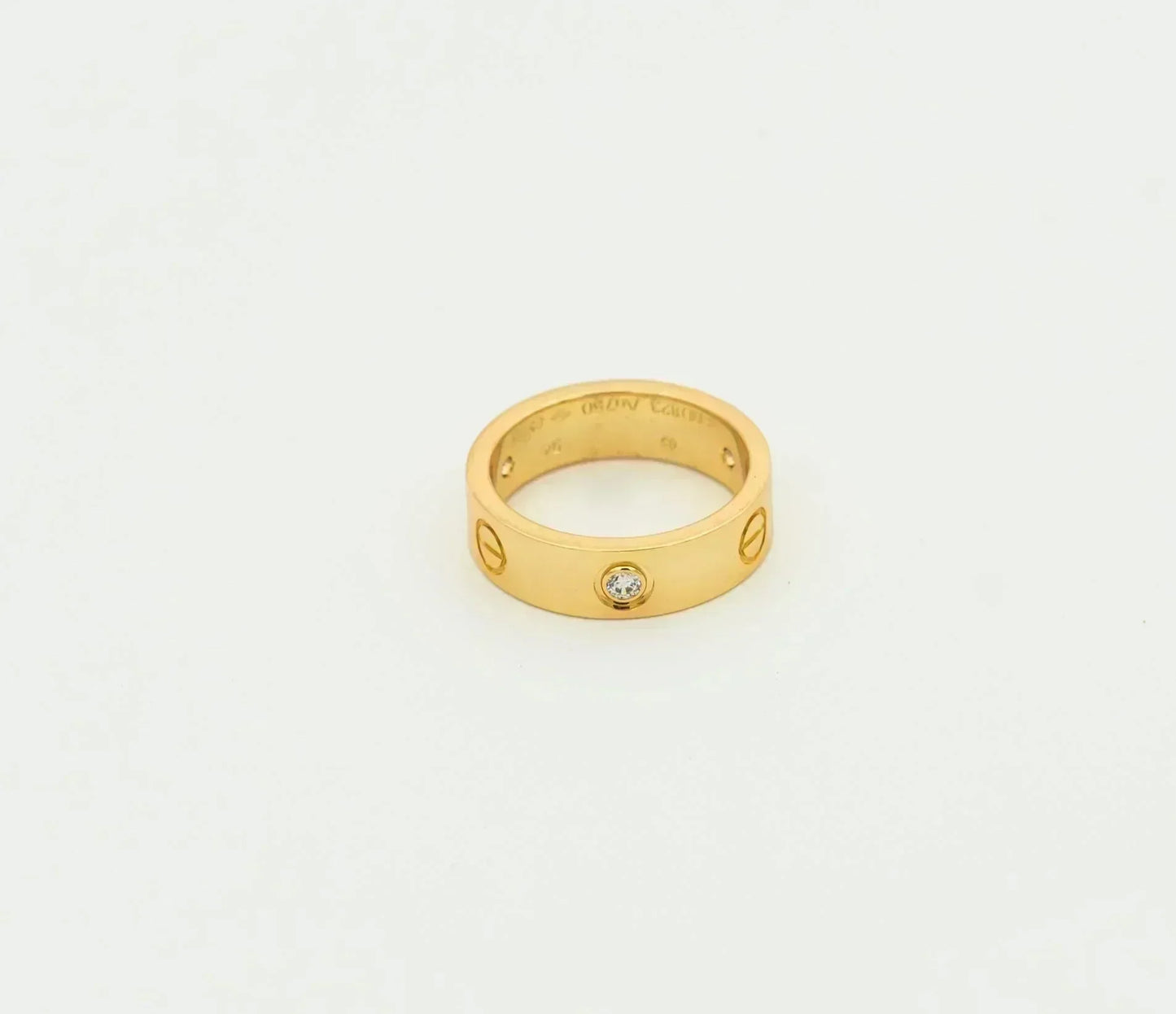 [Love's Uplift]LOVE RING 5.5MM 3 DIAMONDS GOLD