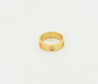 [Love's Uplift]LOVE RING 5.5MM 3 DIAMONDS GOLD