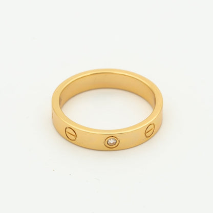 [Love's Uplift]LOVE RING 4MM 1 DIAMOND PINK GOLD