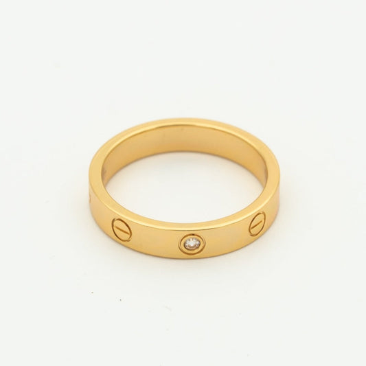 [Love's Uplift]LOVE RING 4MM 1 DIAMOND PINK GOLD