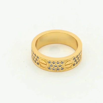 [Love's Uplift]LOVE RING 5.5MM DIAMONDS PAVED