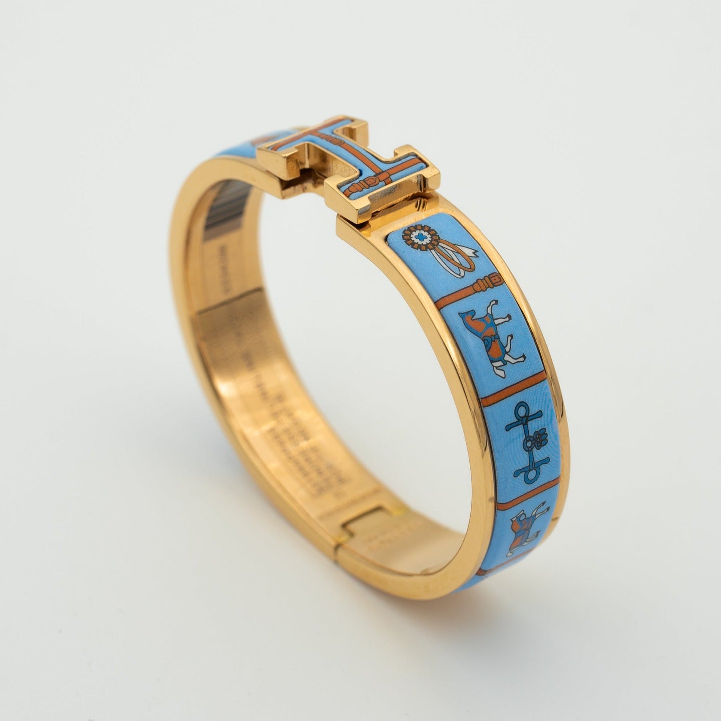 [Love's Uplift]H PINK GOLD BRACELET BLUE CERAMIC