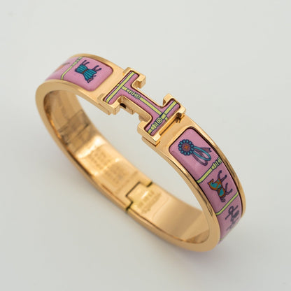 [Love's Uplift]H PINK GOLD BRACELET PINK CERAMIC