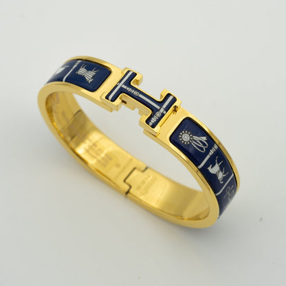 [Love's Uplift]H BRACELET BLUE CERAMIC