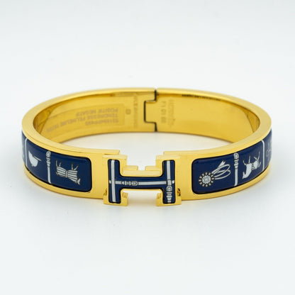 [Love's Uplift]H BRACELET BLUE CERAMIC