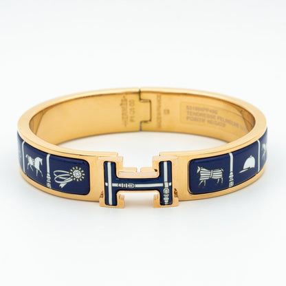 [Love's Uplift]H BRACELET BLUE CERAMIC