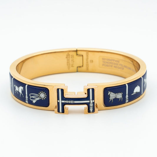 [Love's Uplift]H BRACELET BLUE CERAMIC