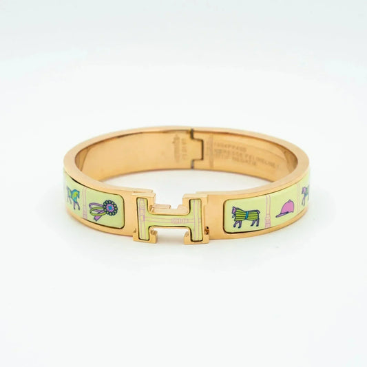 [Love's Uplift]H PINK GOLD BRACELET CREAM CERAMIC