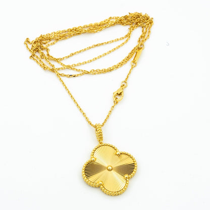 [Love's Uplift]CLOVER 25MM PEDANT NECKLACE GOLD