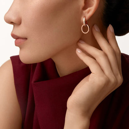 [Love's Uplift]LOVE 3.3MM DANGLE HALF DIAMOND EARRINGS