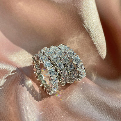 [Love's Uplift]Eternity Round Cut Tennis Ring