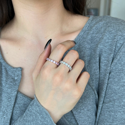 [Love's Uplift]Eternity Round Cut Tennis Ring