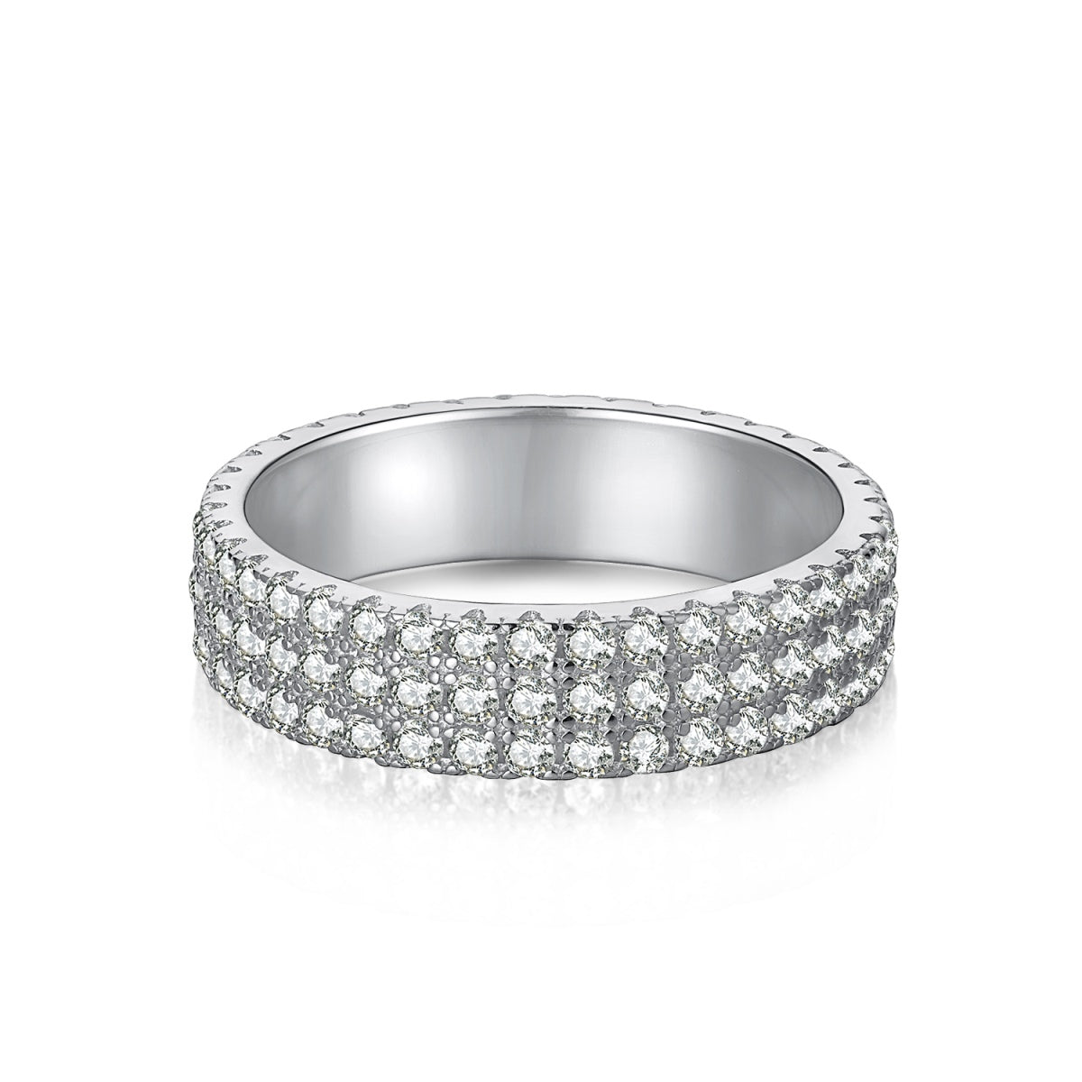 [Love's Uplift]Dainty Round Cut Tennis Ring
