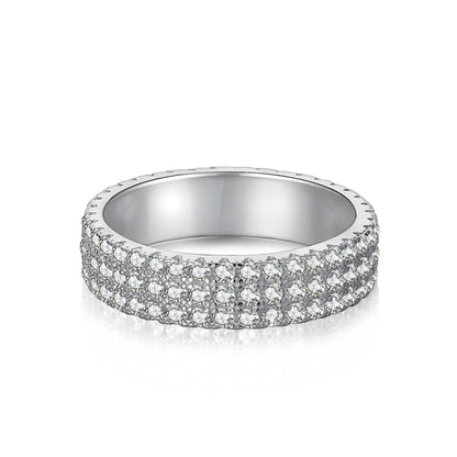 [Love's Uplift]Dainty Round Cut Tennis Ring