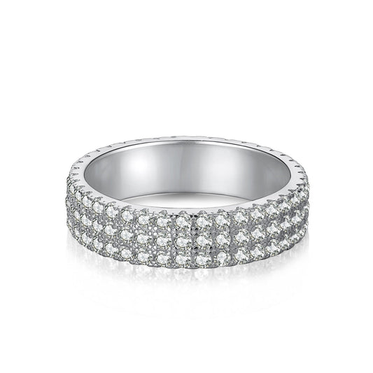 [Love's Uplift]Dainty Round Cut Tennis Ring