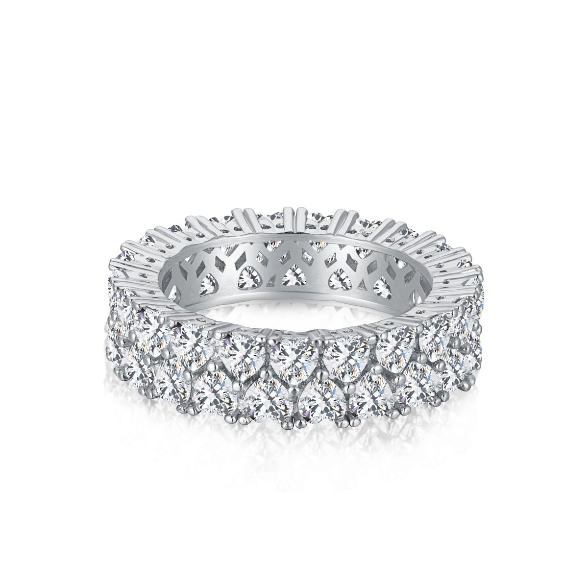 [Love's Uplift]Sparkling Full Heart Ring