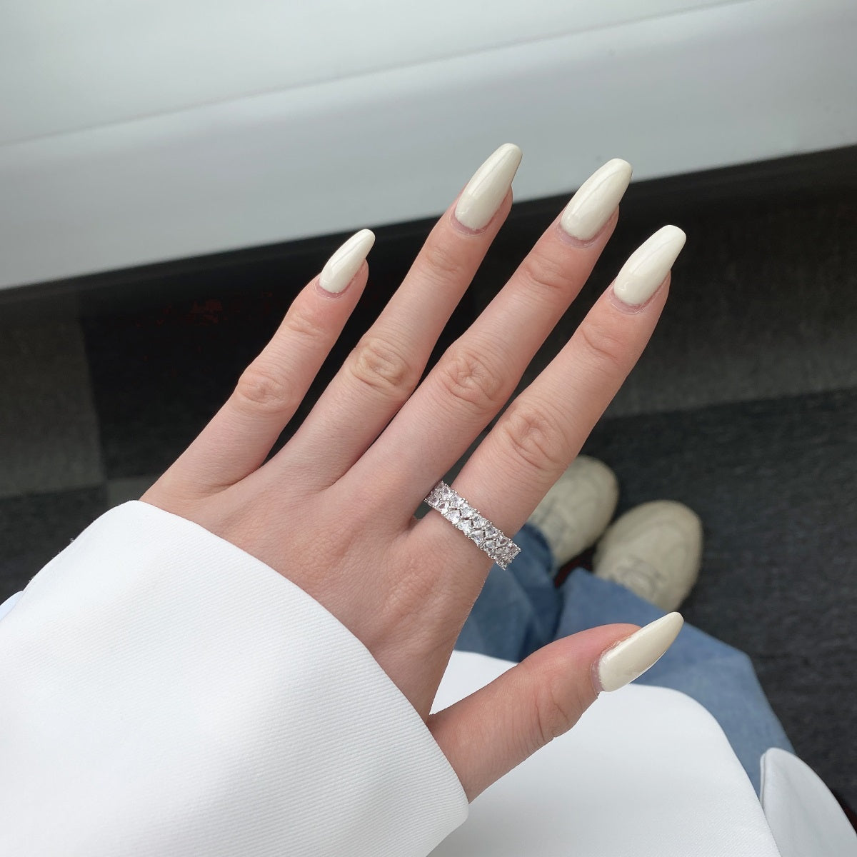 [Love's Uplift]Sparkling Full Heart Ring