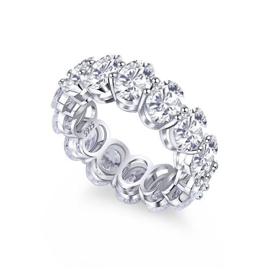 [Love's Uplift]Dainty Elongated Cushion Cut Tennis Ring