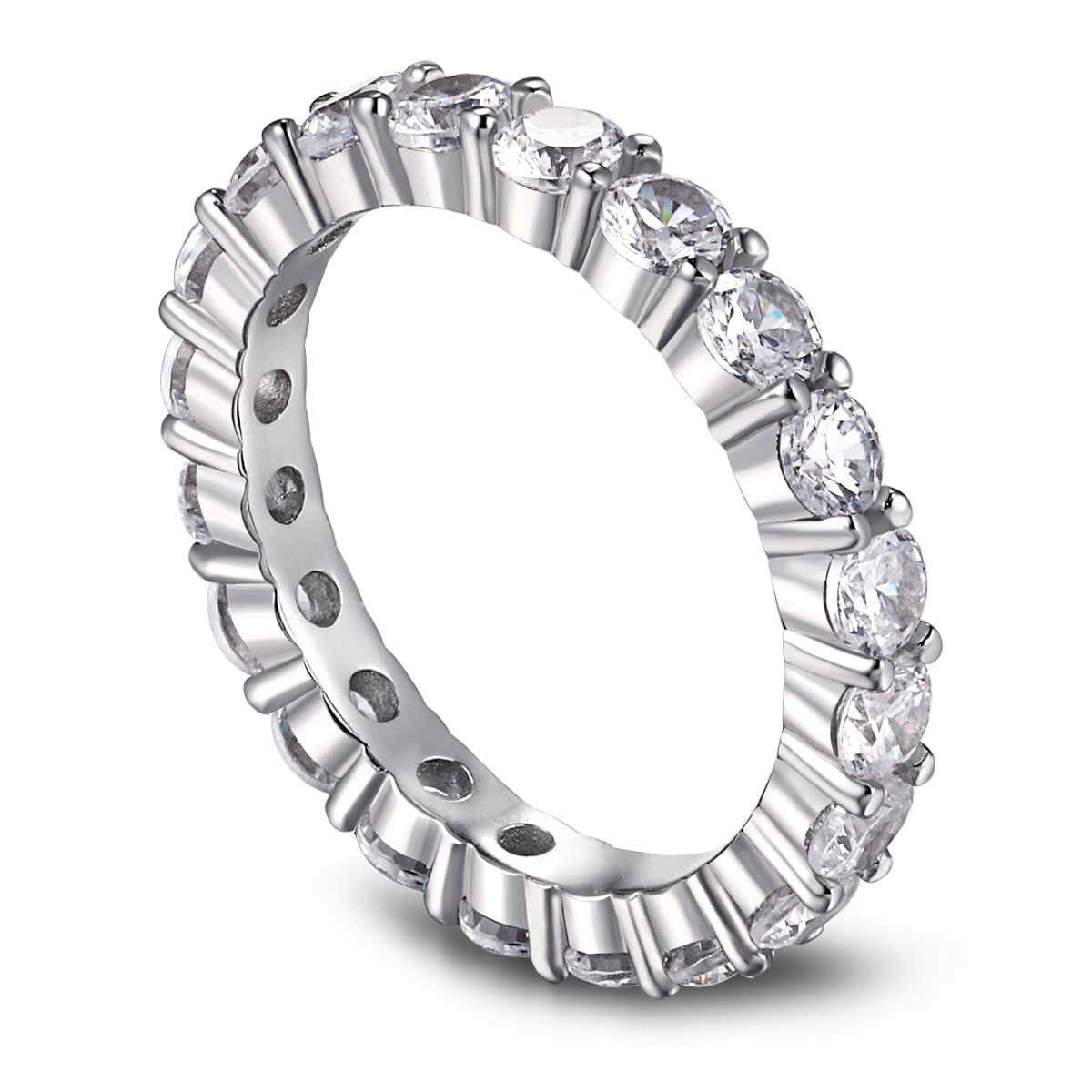 [Love's Uplift]Sparkling Round Cut Tennis Ring