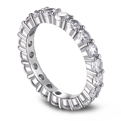 [Love's Uplift]Sparkling Round Cut Tennis Ring