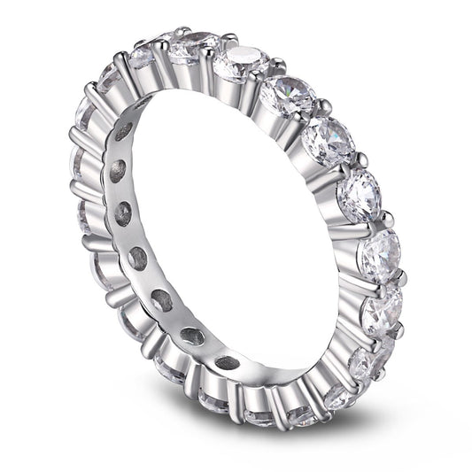 [Love's Uplift]Sparkling Round Cut Tennis Ring