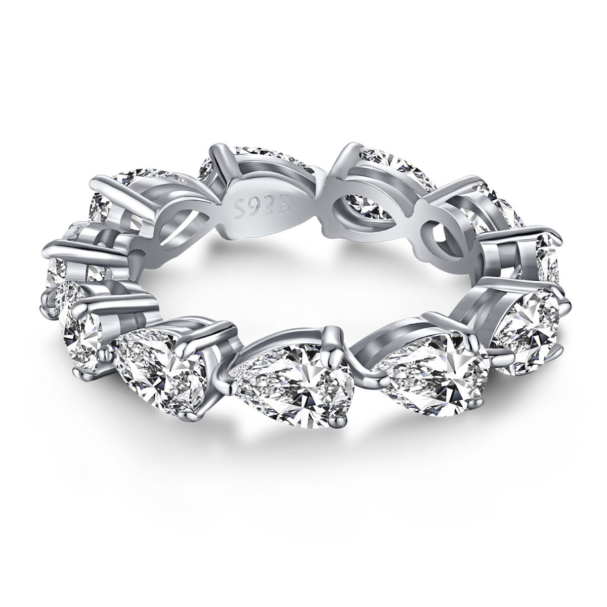 [Love's Uplift]Exquisite Pear Cut Tennis Ring