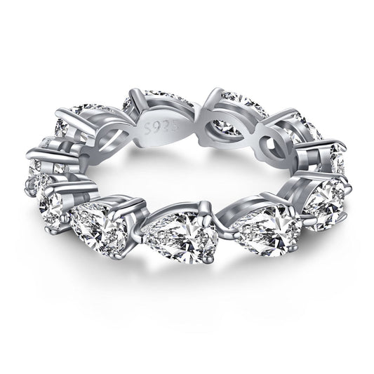 [Love's Uplift]Exquisite Pear Cut Tennis Ring