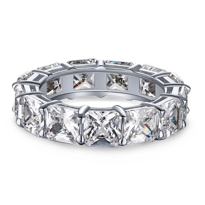[Love's Uplift]Elegant Princess Cut Tennis Ring