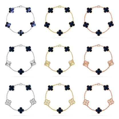 [Love's Uplift]CLOVER 5 MOTIF PIETERSITE BRACELET COLLECTION