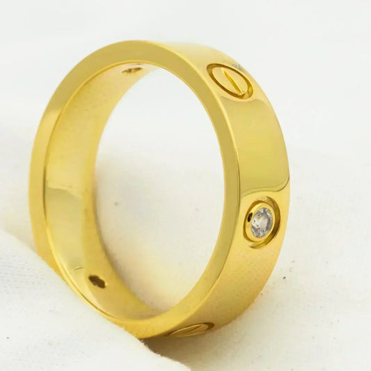 [Love's Uplift]LOVE RING 5.5MM 3 DIAMONDS GOLD