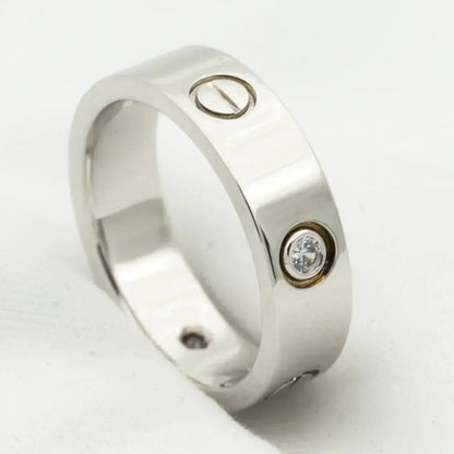 [Love's Uplift]LOVE RING 5.5MM 3 DIAMONDS SILVER