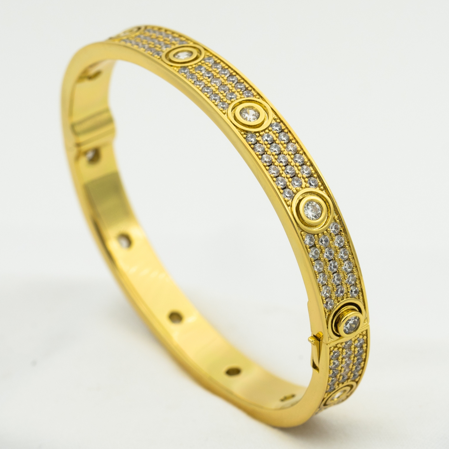 [Love's Uplift]LOVE BRACELET 6.1MM DIAMOND-PAVED 10 BIG DIAMONDS