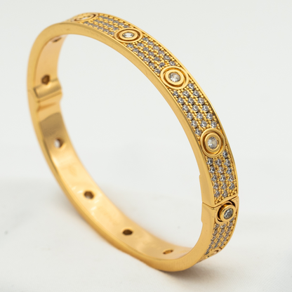 [Love's Uplift]LOVE BRACELET 6.1MM DIAMOND-PAVED 10 BIG DIAMONDS
