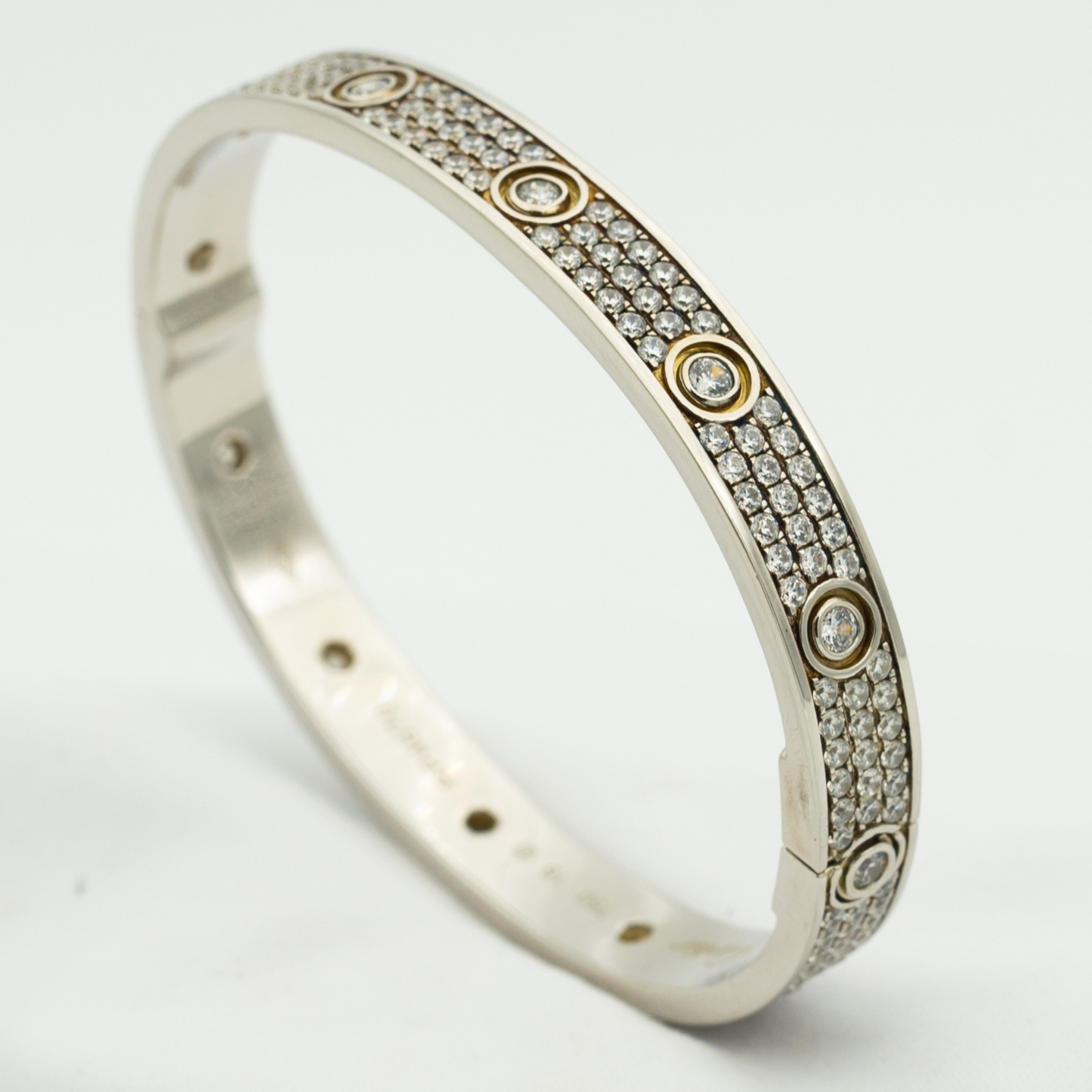 [Love's Uplift]LOVE BRACELET 6.1MM DIAMOND-PAVED 10 BIG DIAMONDS