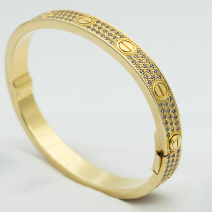 [Love's Uplift]LOVE BRACELET 6.1MM DIAMOND-PAVED