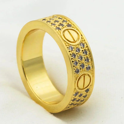 [Love's Uplift]LOVE RING 5.5MM DIAMONDS PAVED