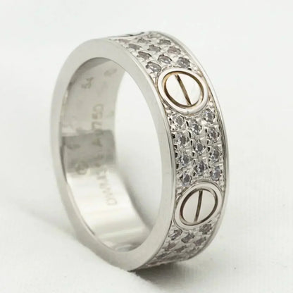 [Love's Uplift]LOVE RING 5.5MM DIAMONDS PAVED
