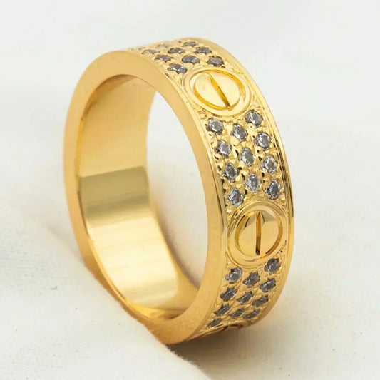 [Love's Uplift]LOVE RING 5.5MM DIAMONDS PAVED