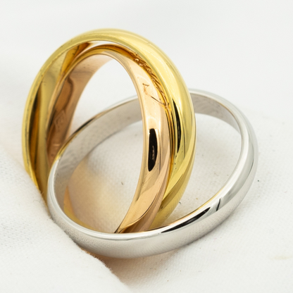 [Love's Uplift]TRINITY RING GOLD PINK GOLD SILVER