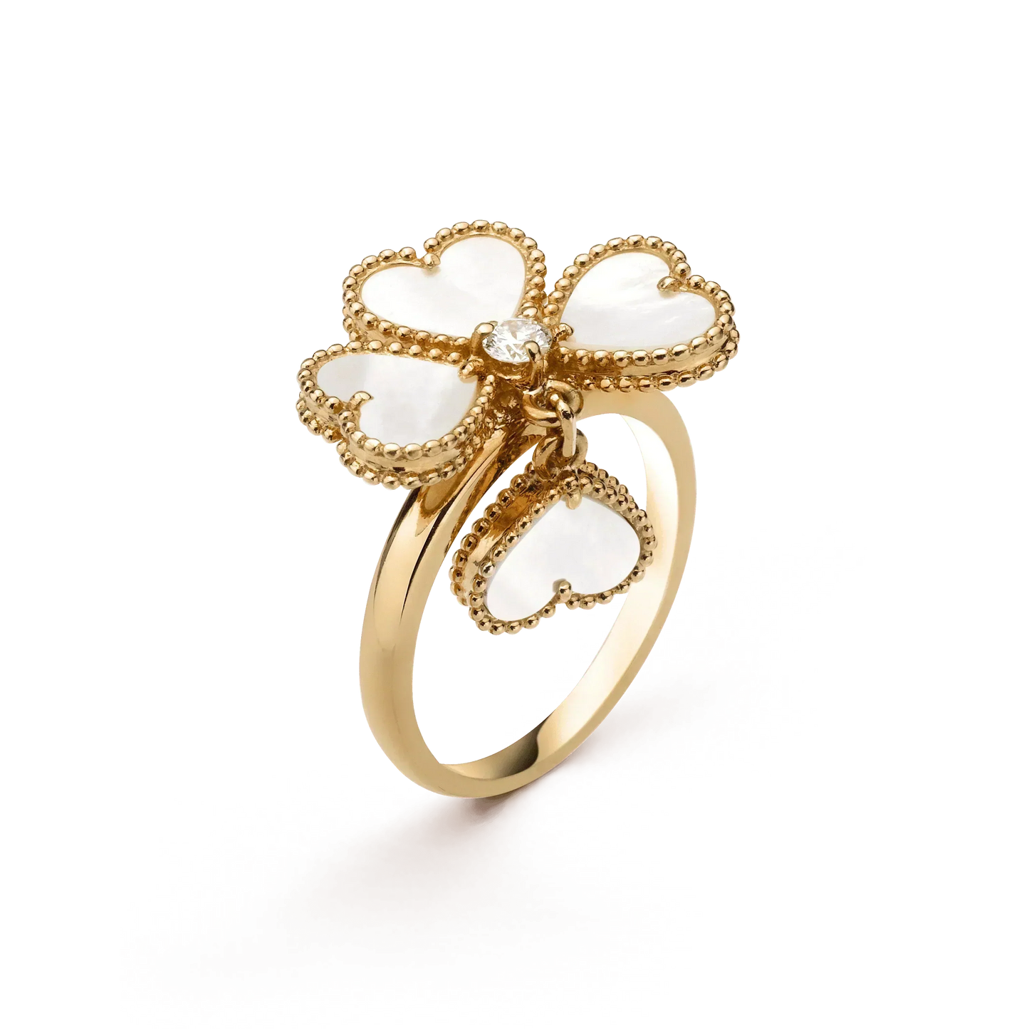 [Love's Uplift]SWEET CLOVER WHITE MOP RING