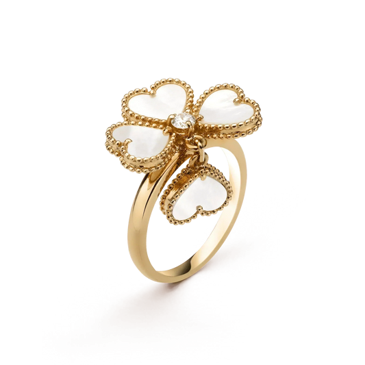 [Love's Uplift]SWEET CLOVER WHITE MOP RING