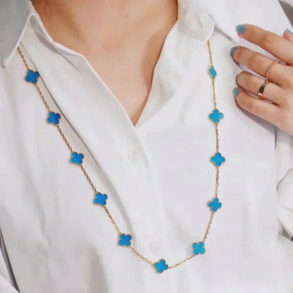 [Love's Uplift]CLOVER 20 MOTIFS TURQUOISE GOLD