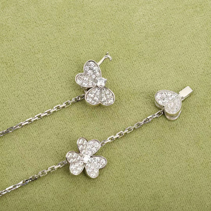 [Love's Uplift]FRIVOLE SILVER 9 FLOWERS NECKLACE