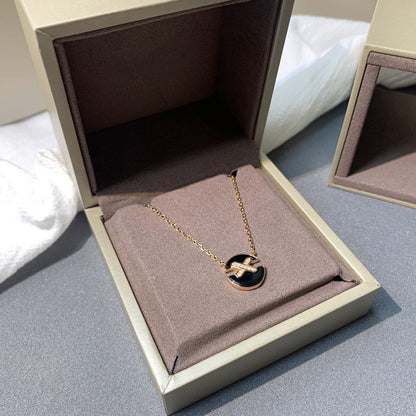 [Love's Uplift]JEUX DE PINK GOLD DIAMOND NECKLACE