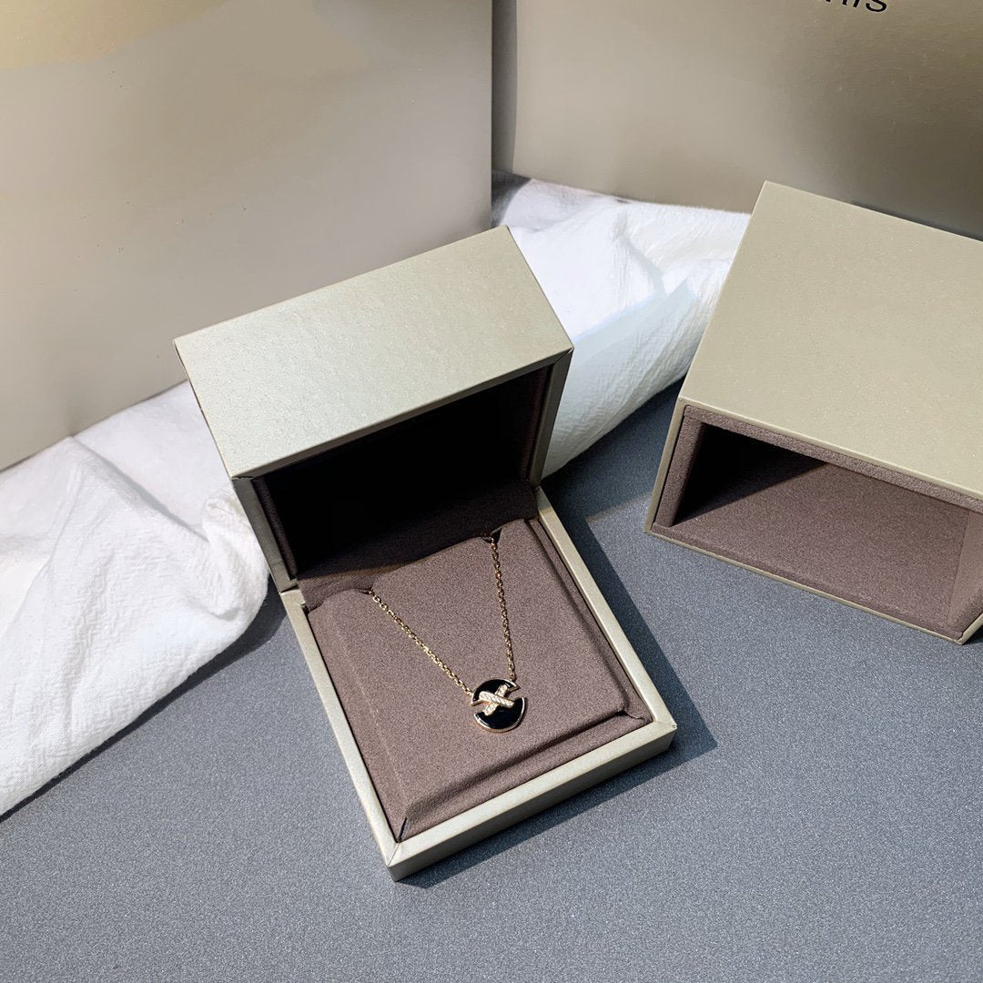 [Love's Uplift]JEUX DE PINK GOLD DIAMOND NECKLACE