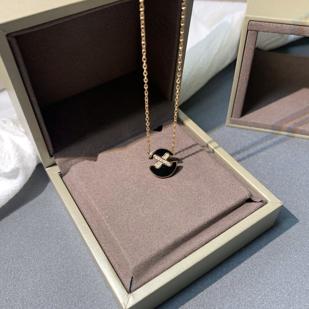 [Love's Uplift]JEUX DE PINK GOLD DIAMOND NECKLACE
