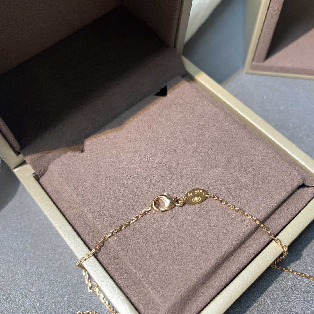 [Love's Uplift]JEUX DE PINK GOLD DIAMOND NECKLACE