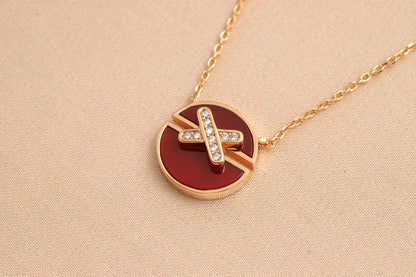 [Love's Uplift]JEUX DE ROSE GOLD DIAMOND NECKLACE