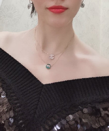 [Love's Uplift]JEUX DE PINK GOLD DIAMOND NECKLACE